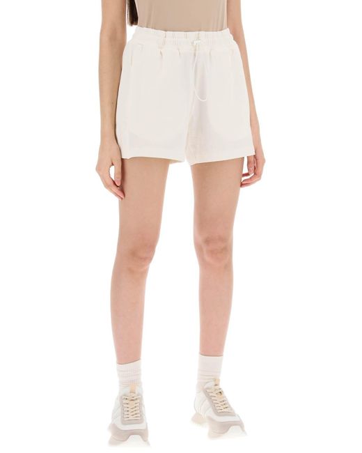 Moncler Sportieve Shorts Met Nylon -inserts in het White