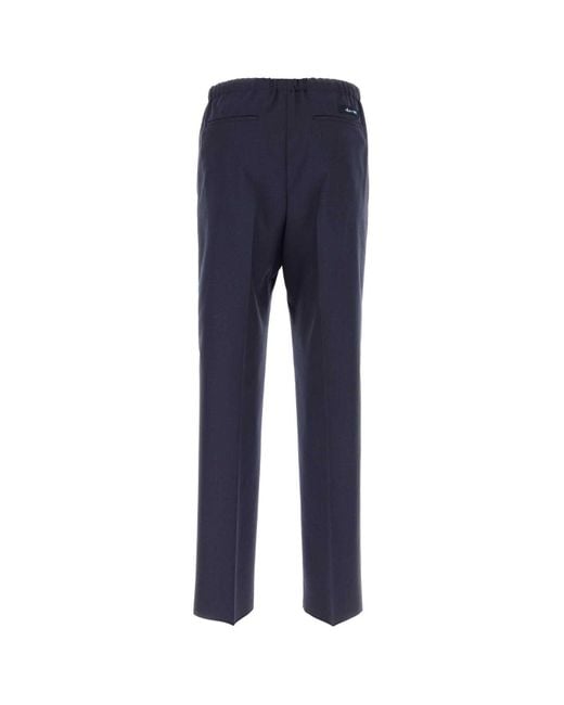Fendi Blue Wool Pant for men