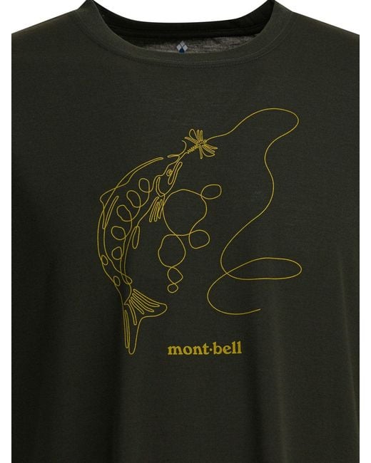 Montbell Black Polyester T-Shirt
