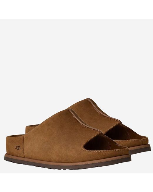 Ugg Brown Otzo Suede Sandals With Logo