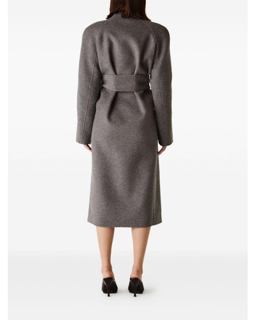 Khaite Gray Einreihiger Mantel