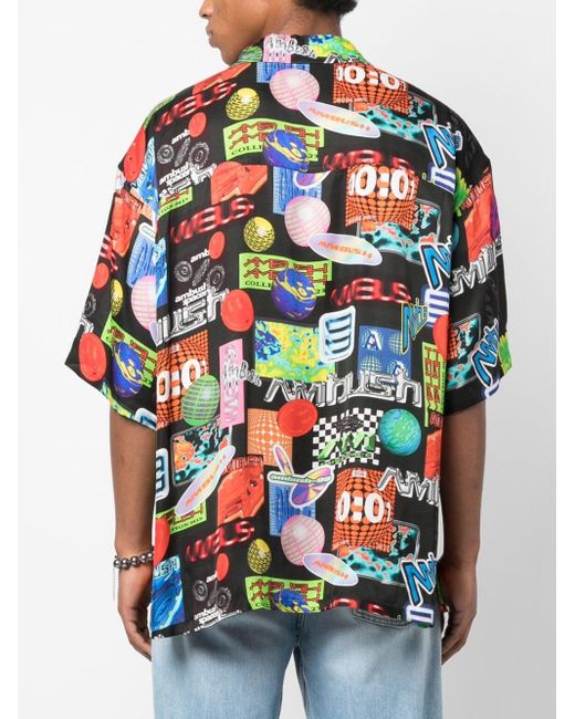 Ambush Multicolor Graphic Print Cuban Collar Shirt for men