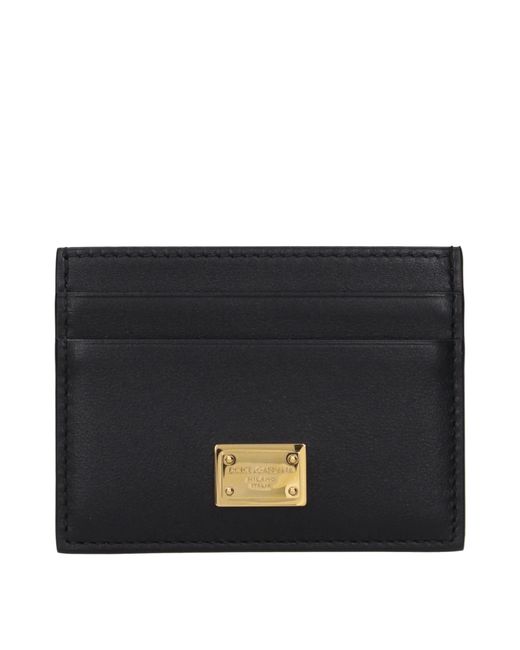 Dolce & Gabbana Black Document Holder Leather