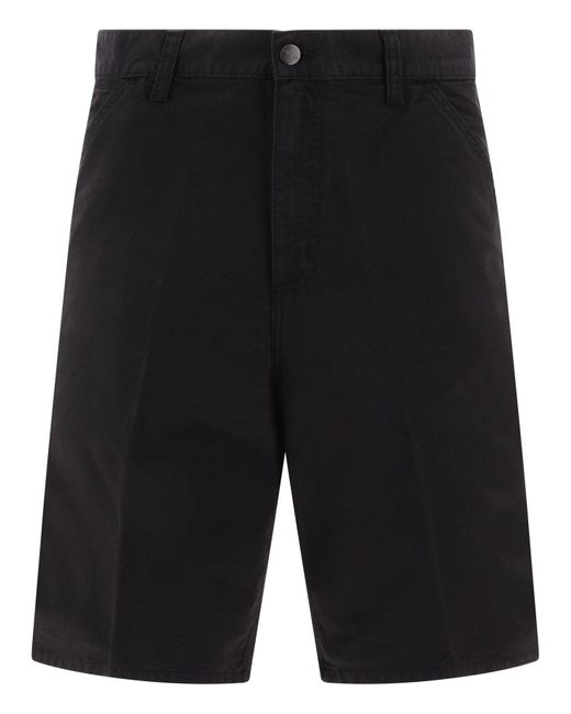 "una sola rodilla" pantalones cortos Carhartt de hombre de color Black