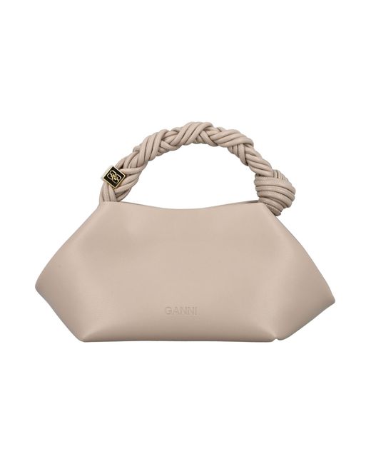 Ganni Metallic Small Bow Bag