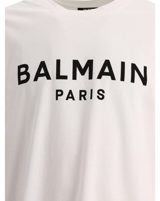 Maglietta Paris di Balmain in White da Uomo