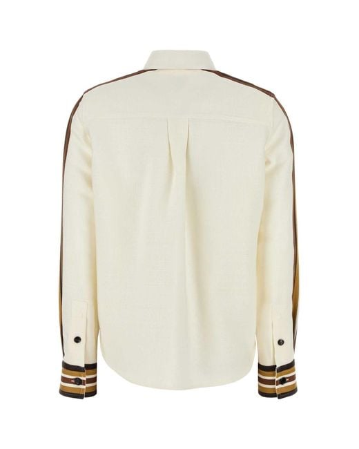 Bottega Veneta Natural Ivory Viscose Blend Shirt