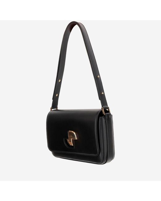 Patou Black Le Classic Lock Leather Bag