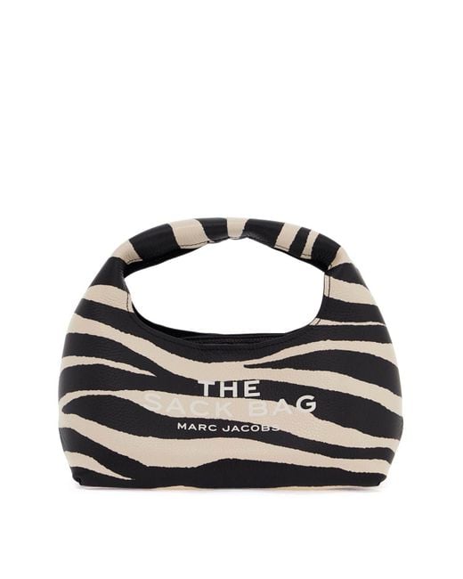 Marc Jacobs Blue Der Zebra -Leder -Mini -Sack -Tasche