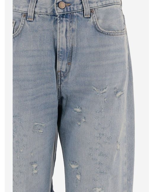 Haikure Blue Cotton Jeans