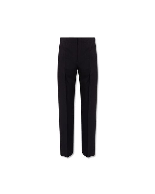 Ferragamo Black Cotton And Silk Pants for men