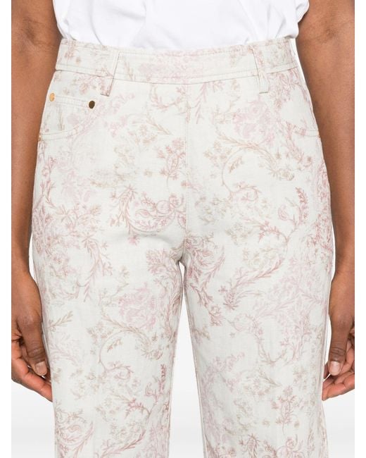 Forte_forte White Pants 5 Tasche Vita Alta Denim"Nontiscordardime"