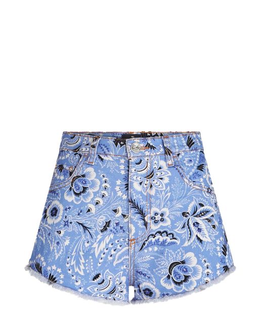 Etro Blue Shorts Clear for men