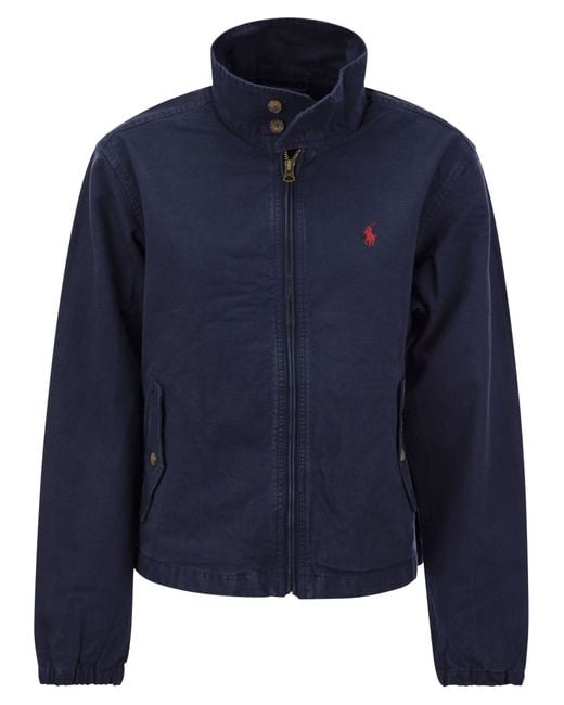 Polo Ralph Lauren Blue Cotton Canvas Jacket