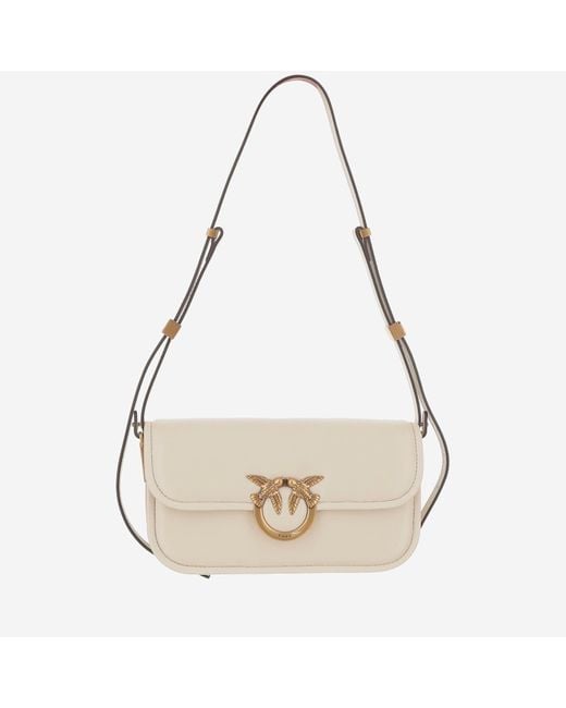 Pinko Natural Love Bag Box Umhängetasche in Nappa -Leder