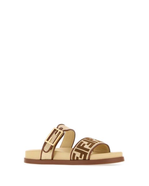 Fendi Multicolor Logo Feel Slides