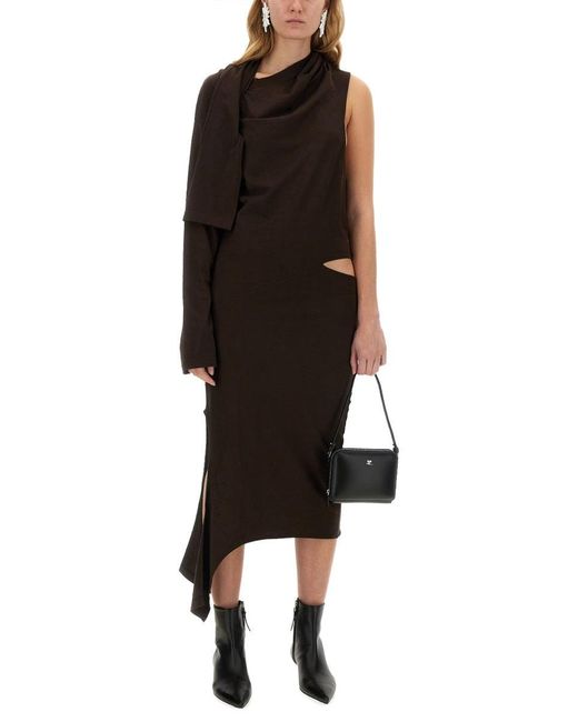 Courreges Black Off Shoulder Dress