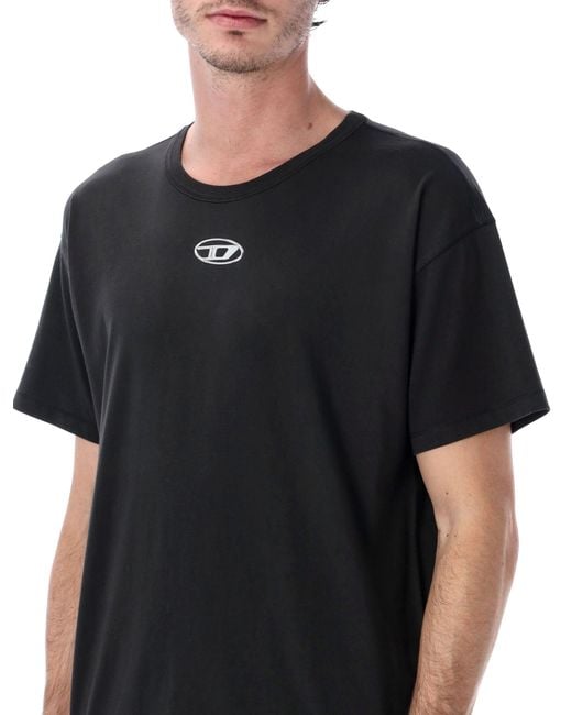 DIESEL Black T Shirts And Polos