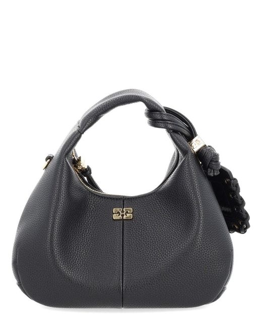 Ganni Black Borsa Hobo Small