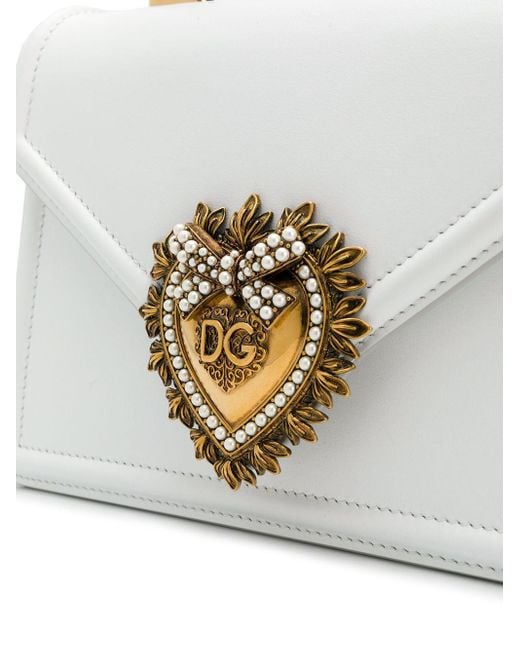 Dolce & Gabbana White Small Devotion Tote Bag
