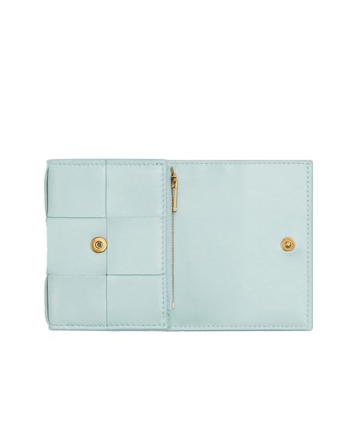 Leather Wallet Bottega Veneta en coloris Blue