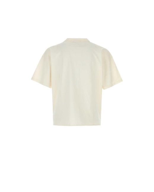 Represent White Ivory Cotton Blend T Shirt