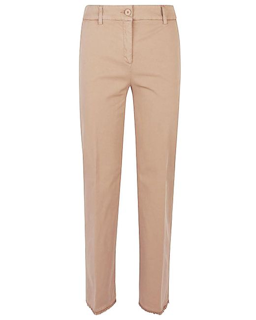 Vía Masini 80 pantalones de algodón Via Masini 80 de color Natural