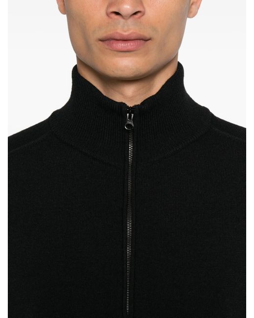 C P Company Black Knitwear Polo Collar