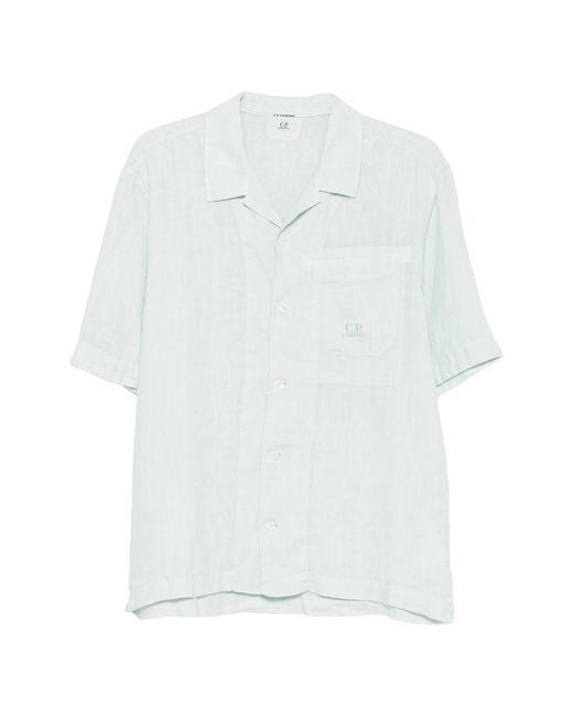 C P Company White Shirts Short Sleeve