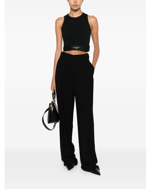 Givenchy Black Cropped Tank Top
