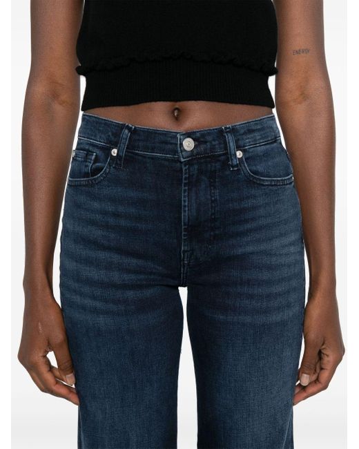 Seven7 Breide Leg Denim Jeans in het Blue