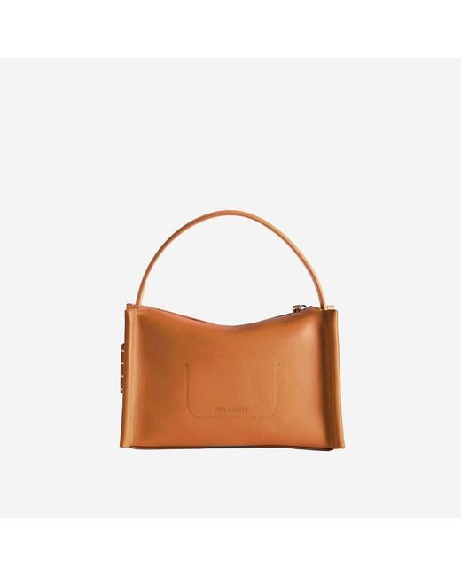 J.W. Anderson Brown Jw Anderson Small Leather Loafer Bag With Logo