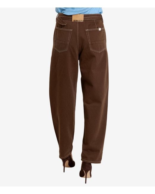 Semicouture Brown Trousers