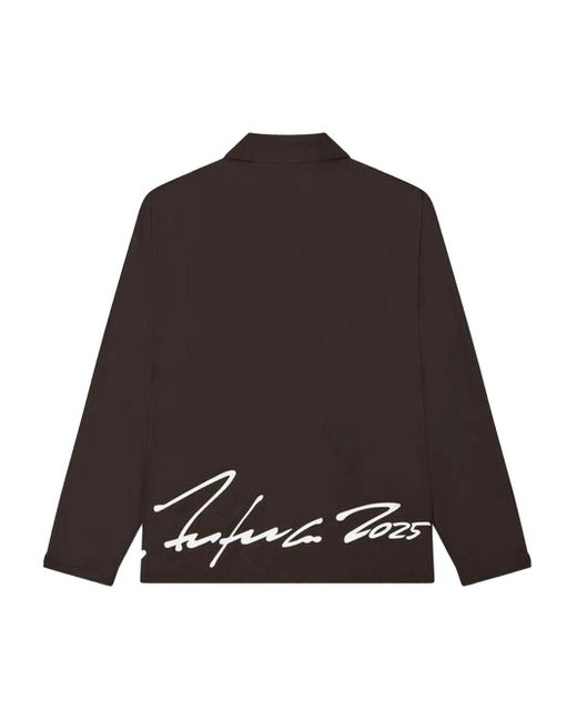 KENZO Brown Shirt Jacket With Floral Details X Futura 2000 for men