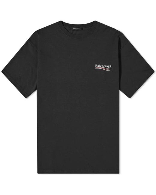 Balenciaga Wl0 570803 Tav44 1000 Zwart T-shirt in het Black voor heren