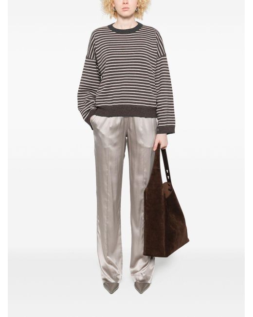 Brunello Cucinelli Black Wool And Cashmere Sweater