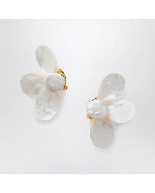 Eliou White Fada Earrings