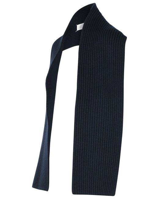 Maison Margiela Blue Virgin Wool Scarf for men