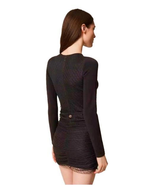 Twinset Black Plumetis Dress