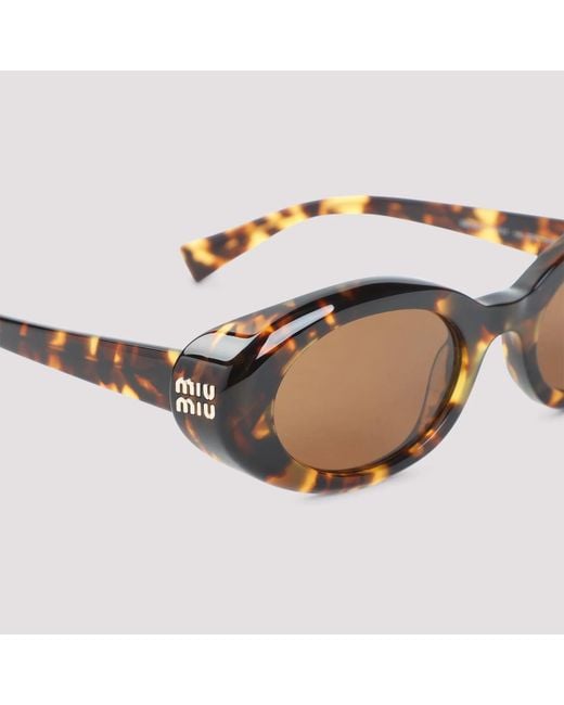 Miu Miu White Eyewear Acetate Sunglasses