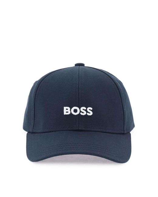 Boss Blue Baseball Cap With Embroidered Logo for men