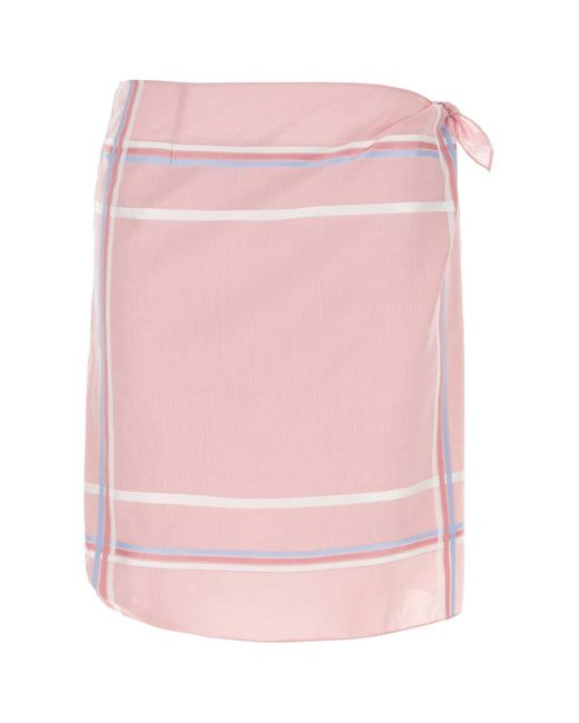 Prada Pink Cotton Skirt