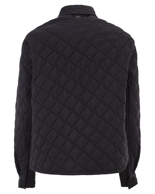 Herno Black Shirt Style Jacket