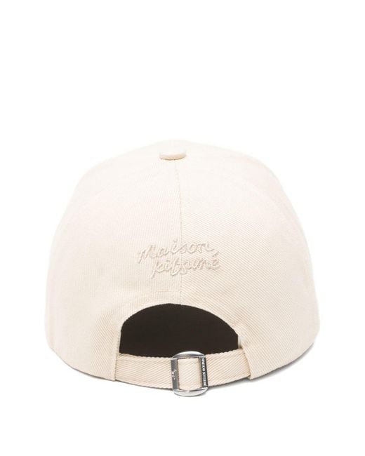 Maison Kitsuné Natural Fox Head Baseball Cap