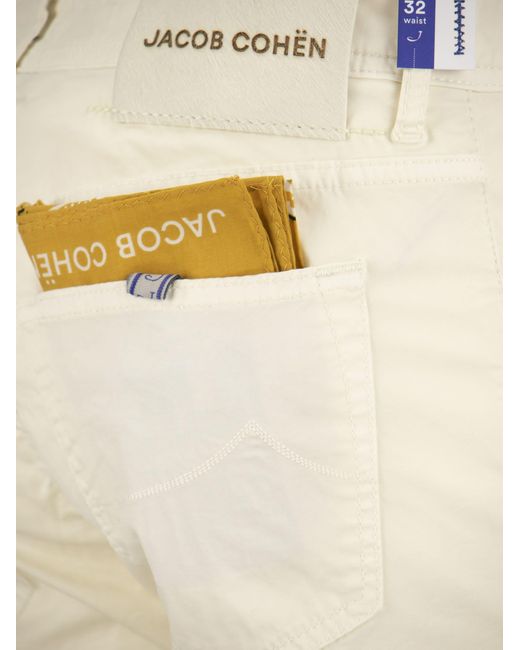Jacob Cohen Vijf Pocket Jeans Broek in het Natural