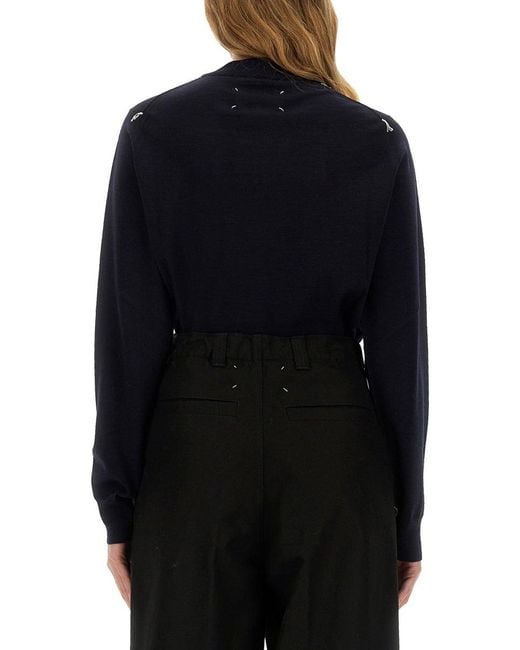 Maison Margiela Blue Wool Sweater