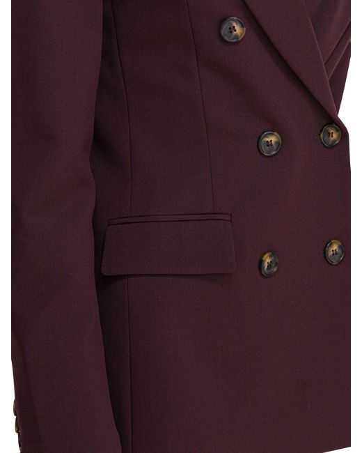 Semler Purple Balzer Double-Breasted Jackets And Coats Bordeaux