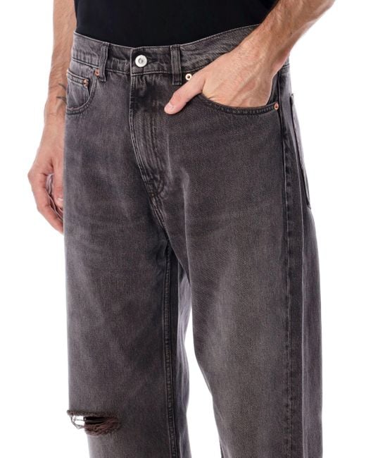 Our Legacy Black Highway Coffee Wide-Leg Denim Jeans for men