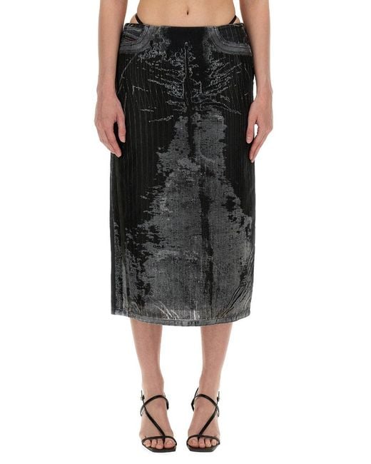 DIESEL Black Skirt De-Pra-Fse1
