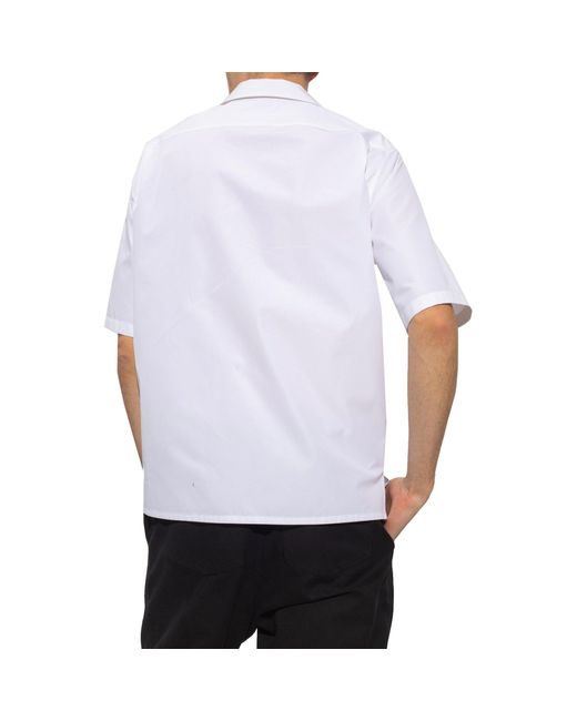 Alexander McQueen Shirt Met Korte Mouwen in het White voor heren